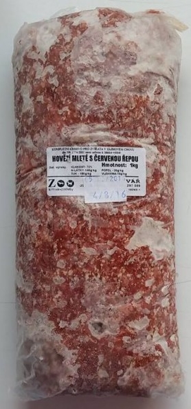 Hovězí mleté s červenou řepou 1kg (ZOO Pošvář)