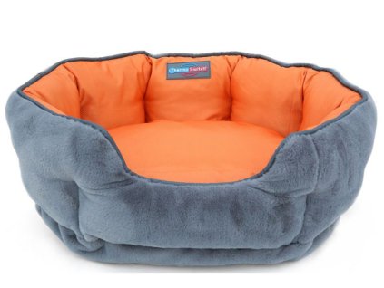 Obojstranný pelech pre psa Thermoswitch Santorini oranžovo sivý
