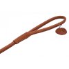 Okrúhle kožené vodítko Soft hnedé 183cm