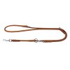 Prepínacie okrúhle kožené vodítko Soft hnedé 122, 145, 183cm