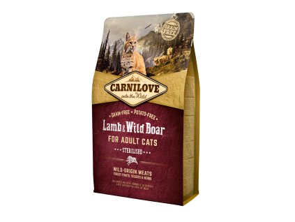Carnilove Granule pro kastrované kočky - Jehně a divočák 2 kg