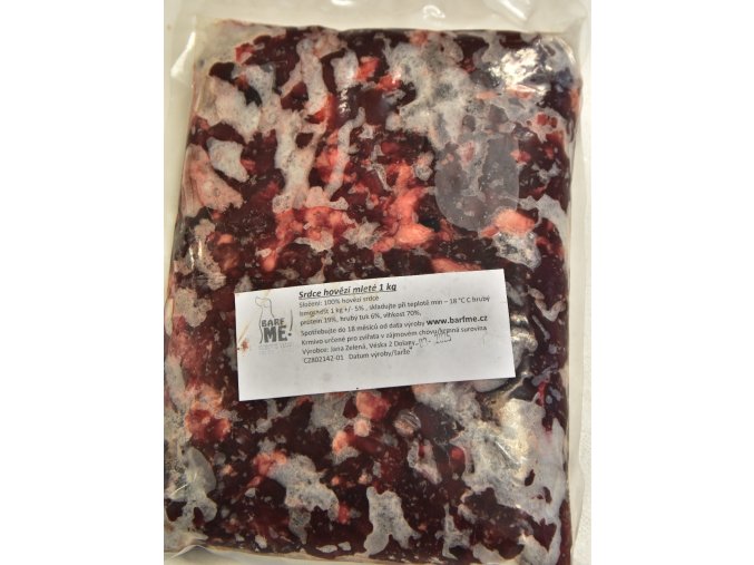 hovězí srdce mleté 1kg