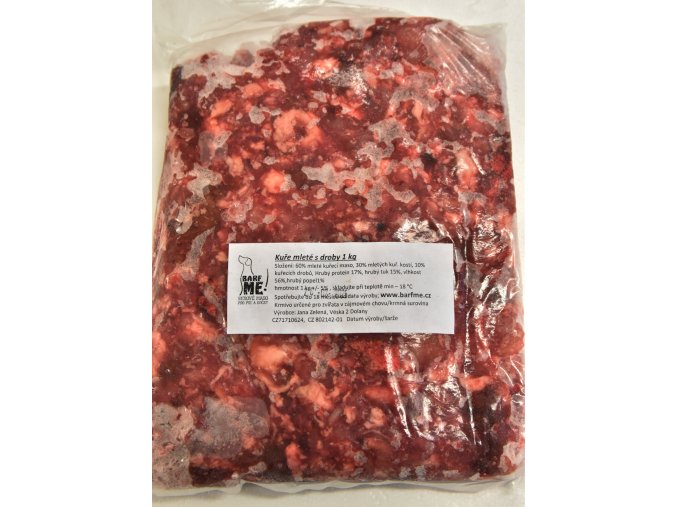 kuře mleté s droby 1kg