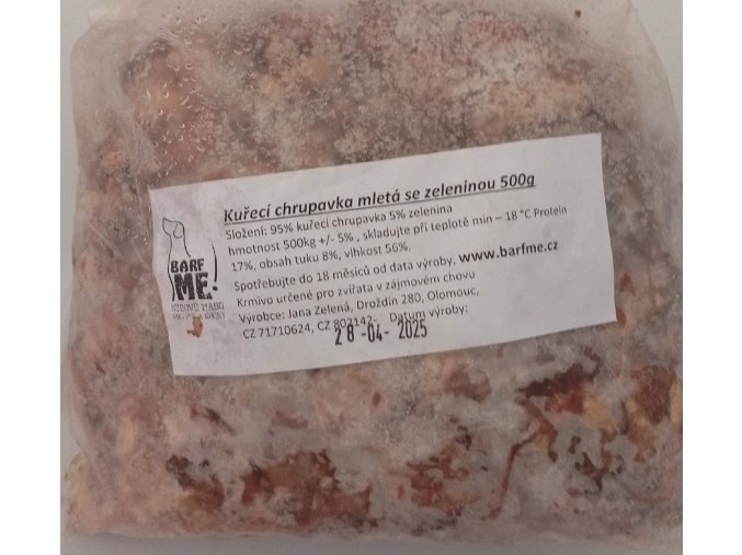 kuřecí chrupavka mletá se zeleninou