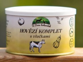 hovězí komplet s vločkami konzerva