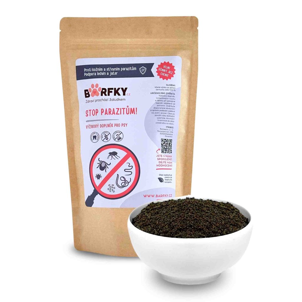 STOP PARAZITŮM! Přípravek proti červům, klíšťatům a blechám