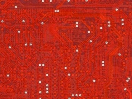 Silver Circuit Traces Red