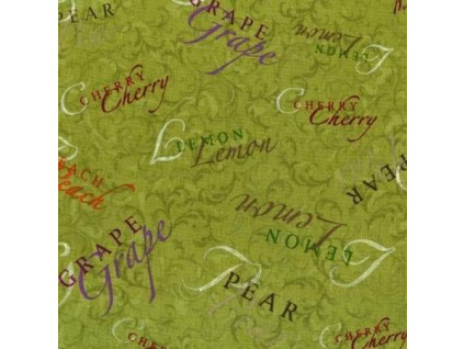 Čtverec Picked Fresh Words Texture Med. Green