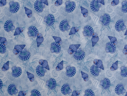 Čtverec Coastal Dreams Blue Shells Allover