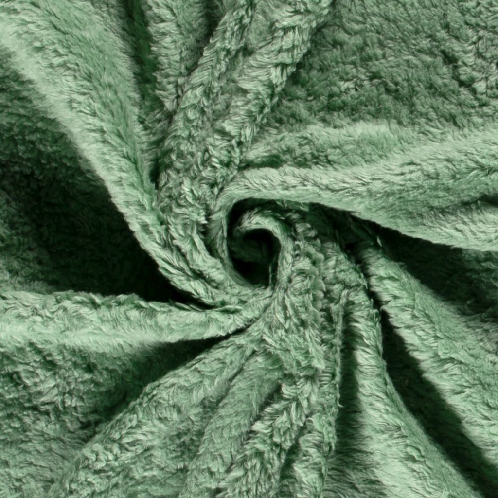 Lammfell Teddy Heavy Cotton - Vintage-Grün
