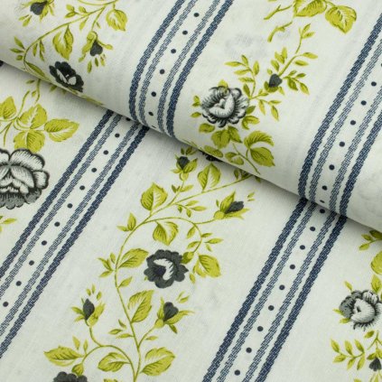 158228 4 bavlna ludovy vzor ruza modra