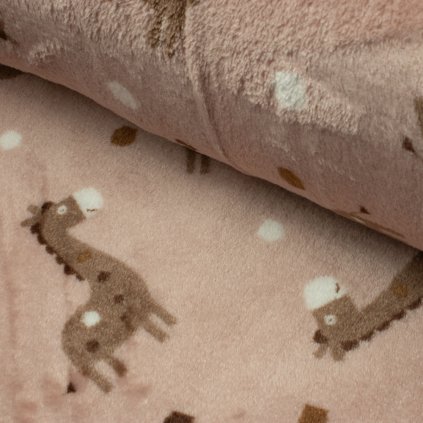 166020 4 babysoft vzorovany zirafa na pudrovom