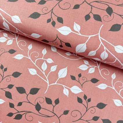 169022 3 bavlna vzorovana listky na losovom