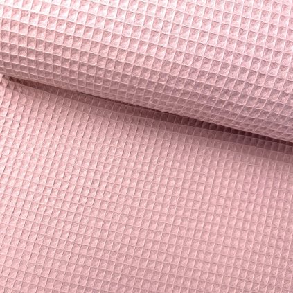 169461 2 bavlna vafla organic ruzova staroruzova svetla