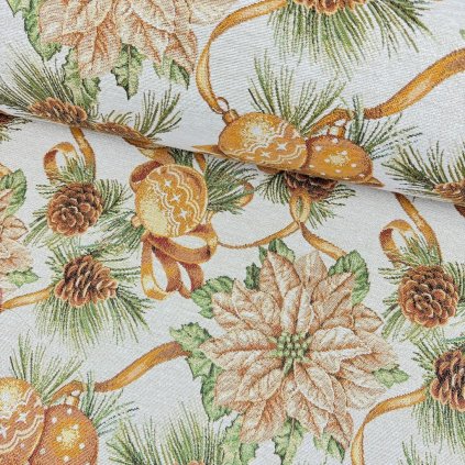 Gobelin Weihnachten - Lurex Goldverzierungen