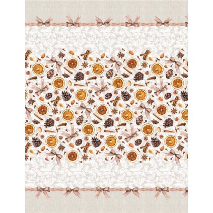 168442 elegance digital tischdecke zimt und orangen