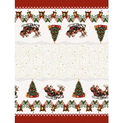 168445 elegance digital tischdecke glocken und nikolaus