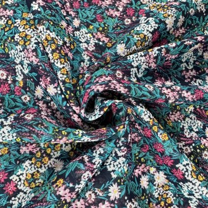 168874 chiffon design blumchen auf dunkelblau