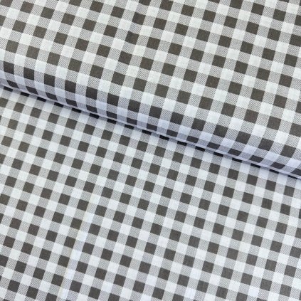 174260 5 bavlna vzorovana kocka karo siva