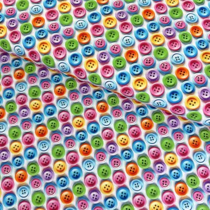 170065 baumwolle digital 3d bunte knopfe