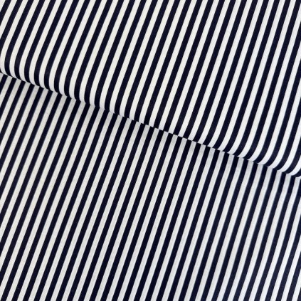 233210 7 bavlna vzorovana pruhy 0 5 cm modra tmava