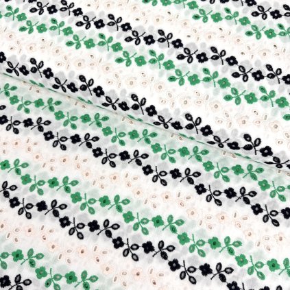 235925 3 satovka madeira farebne kvietky na bielom