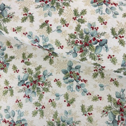 243185 gobelin vianoce lurex strieborny vianocny eukalyptus