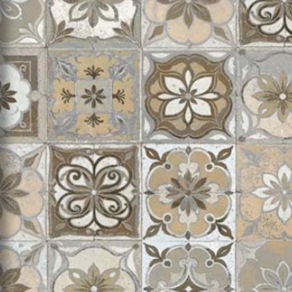 273212 2 bavlna sarah digital 200g kvety patchwork hneda