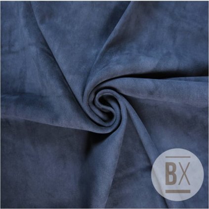 Koža Stretch - Magisco Suede Plume modrá (Rozmer (m2) Hlavný variant)