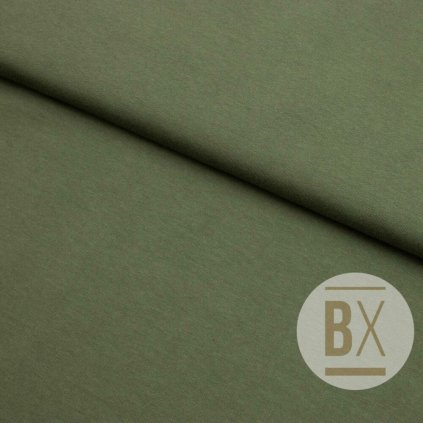 6519 4 teplakovina s lycrou zelena army