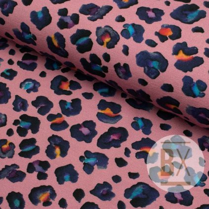 6672 3 trickovina digital leopard staroruzova tmava