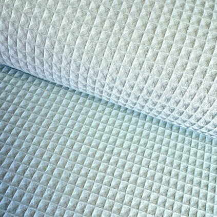 696 11 bavlna vafla organic zelena vintage svetla