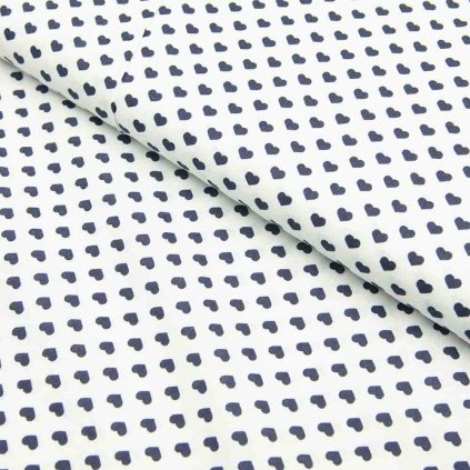939 3 bavlna vzorovana srdiecka modra tmava