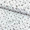 167894 baumwolle gemustert graue blumen auf wei