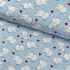 168986 3 bavlna vzorovana sloniky na modrom