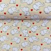 168983 4 bavlna vzorovana sloniky na vanilkovom