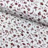 167912 baumwolle gemustert burgunder blumen auf wei