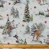 168319 3 gobelin weihnachten lurex schneemann mit hirsch auf grau