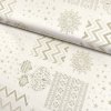 Dekostoff - Weihnachten Lurex - Goldenes Patchwork auf Vanille