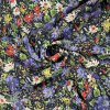 168841 chiffon design blumen auf dunkelblau