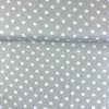169159 5 baumwolle gemustert wei e punkte 1 cm auf grau