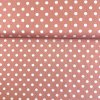169156 1 baumwolle gemustert wei e punkte 1 cm auf puderrosa