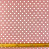 174248 bavlna vzorovana biele bodky 1 cm na ruzovom