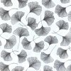 169246 2 baumwolle gemustert grauer ginkgo auf wei