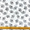 174275 3 bavlna vzorovana sive ginko na bielom