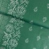 174242 4 bavlna ludovy vzor bordura kvet zelena