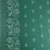174242 5 bavlna ludovy vzor bordura kvet zelena