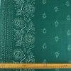 174242 6 bavlna ludovy vzor bordura kvet zelena