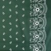 233234 6 bavlna ludovy vzor bordura stvorlistok zelena
