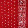 233222 6 bavlna ludovy vzor bordura stvorlistok cervena
